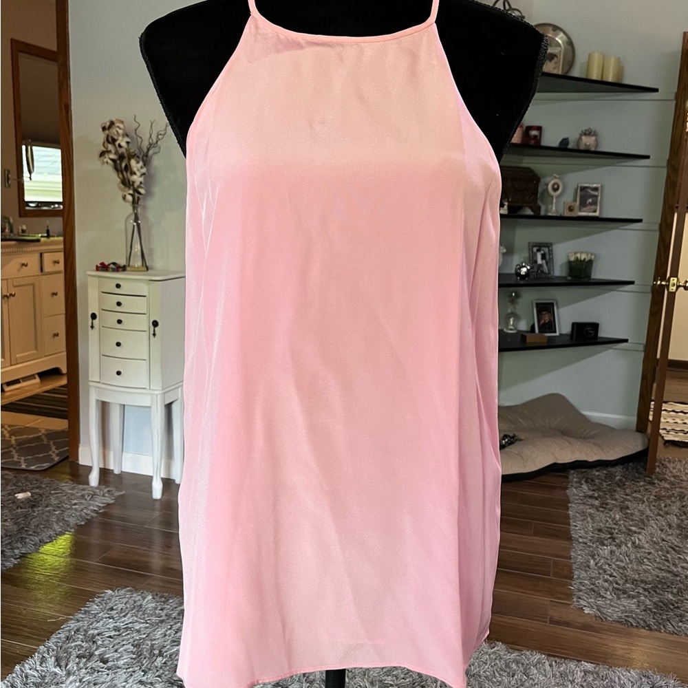 Tibi Pink Halter Top